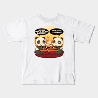 Panda's Life - Funny pandas Kids T-Shirt